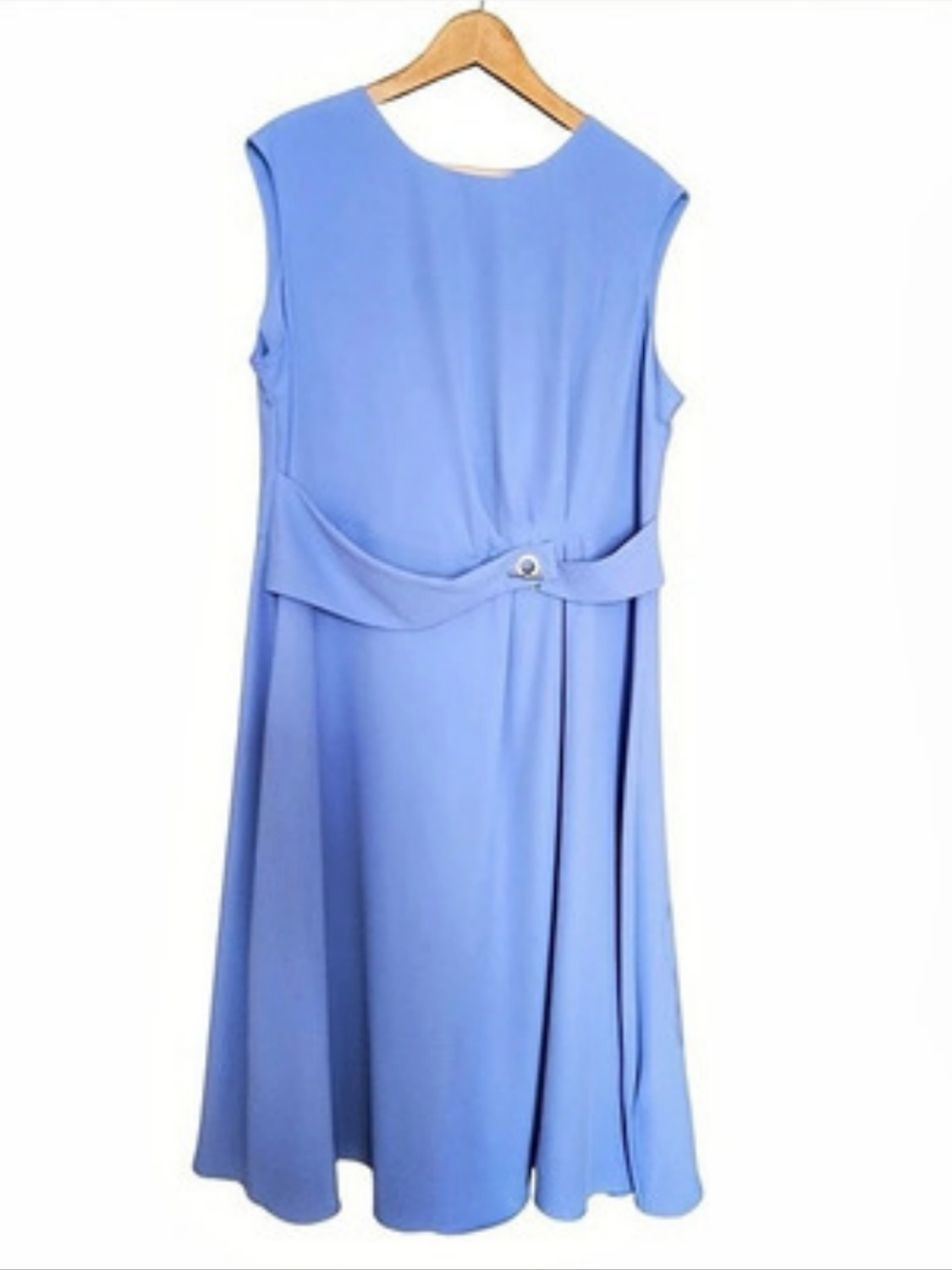 Ralph Lauren Sleeveless Blue/Lilac Midi Dress | US 18